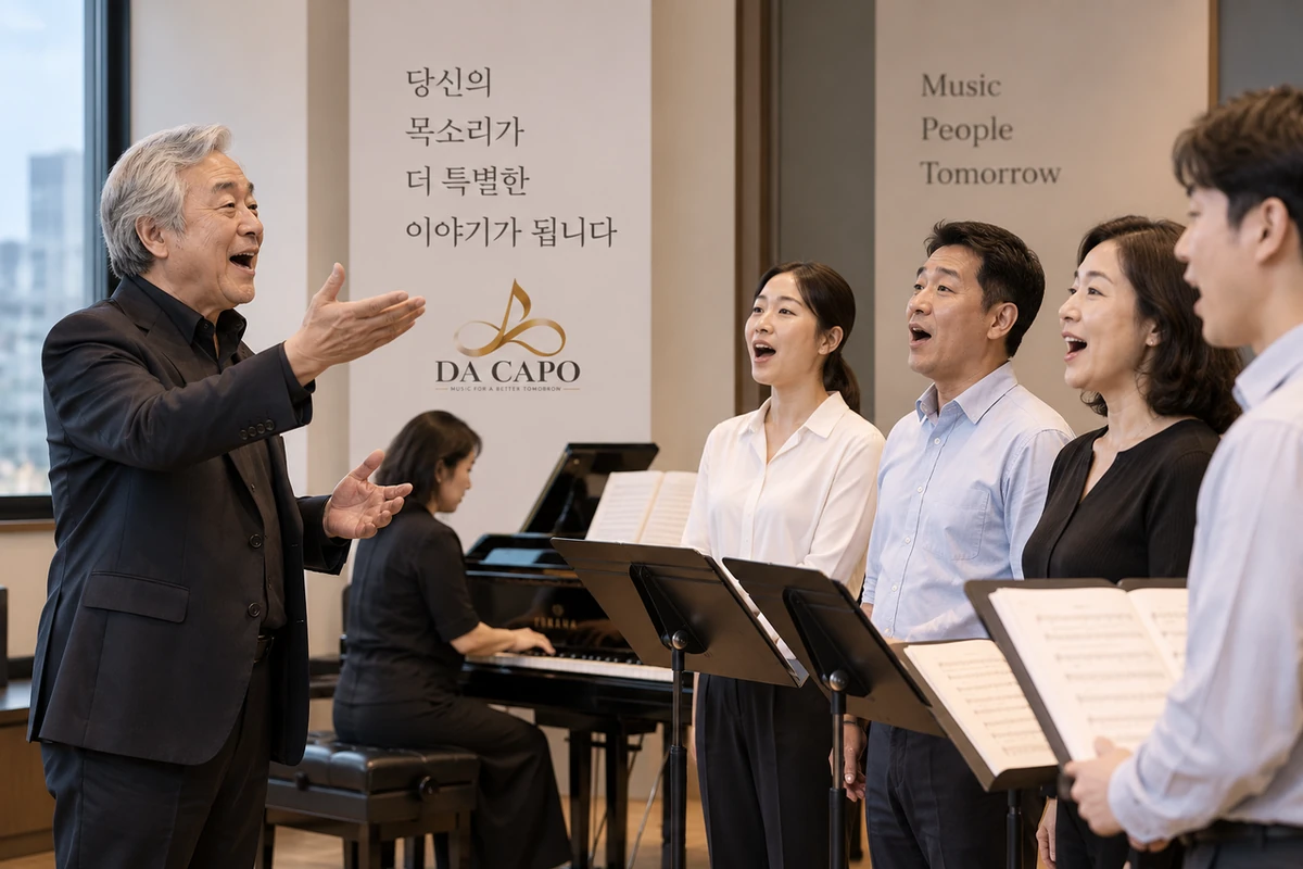 성악교실 프로그램의 연습·공연 모습